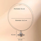 Halskjede med anheng Dødsdøtte i strass