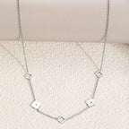 Náhrdelník s přívěskem čtyřlístku stříbrný