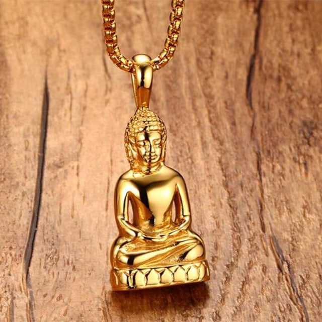 Buddha Halskæde Guld