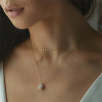 Bryllupsryggkjede med diamanter