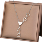 Langt Hjerte Halskæde 