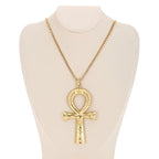 Egyptisk kors halskjede i gull 