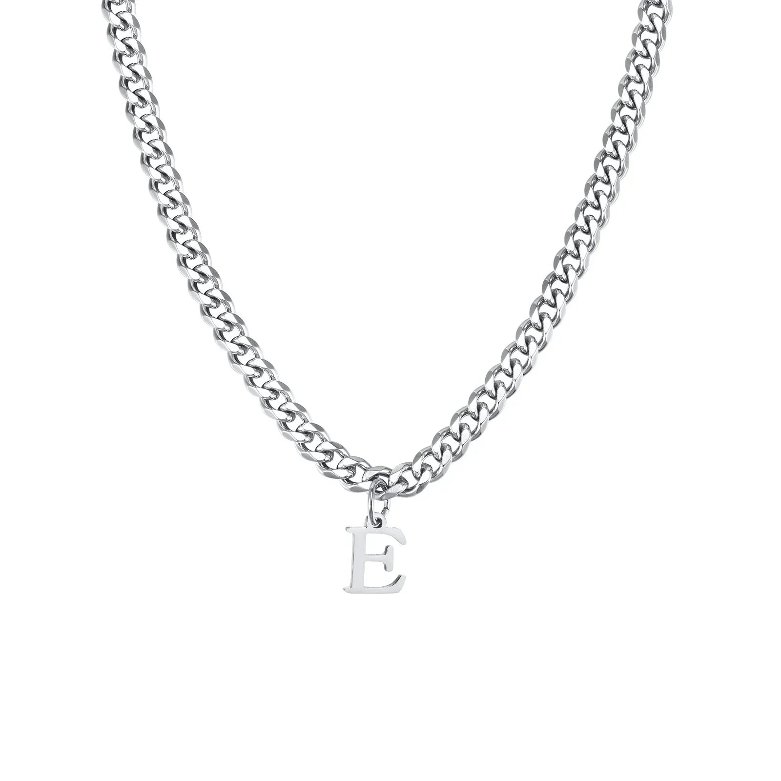 Herrhalsband med personligt initialhänge e