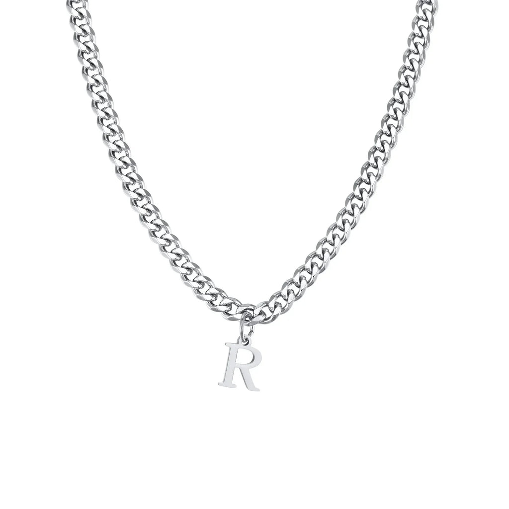 Herrhalsband med personligt initialhänge r
