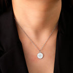 Dame Halskjede Kompass Anheng Vindrose Kardinal sølv