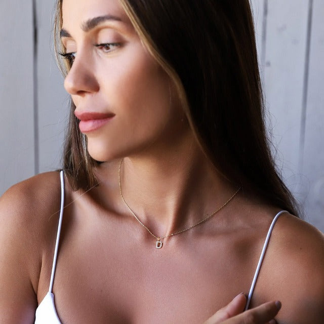 Personligt Halskæde med Bogstav Initial