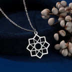 Halskæde Octagram Vedhæng Mandala Hellig Geometri sølv