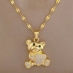 Guld Bjørne Halskæde