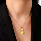 Sød Panda Halskæde Guld