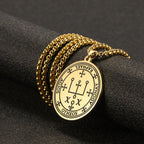 Halskæde med ærkeenglevedhæng i guld