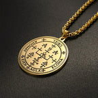 Halskæde med ærkeenglevedhæng i guld