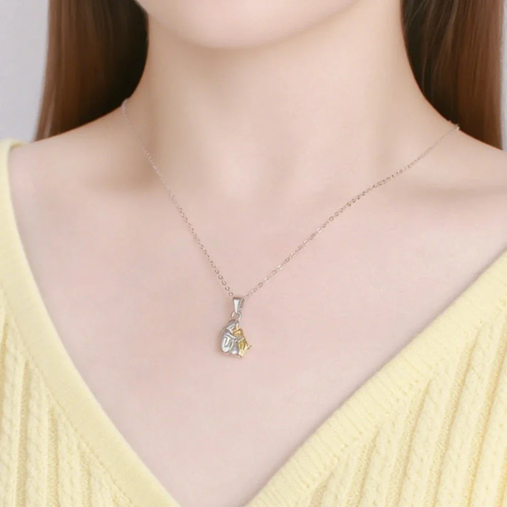 Halskæde med vedhæng Kram Hund og Ejer 