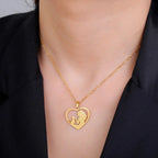 Halskæde med kattevedhæng & ejer guld