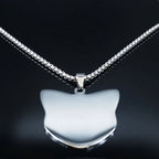 Náhrdelník s přívěskem Černá kočka Pentagram Čarodějnictví Wicca