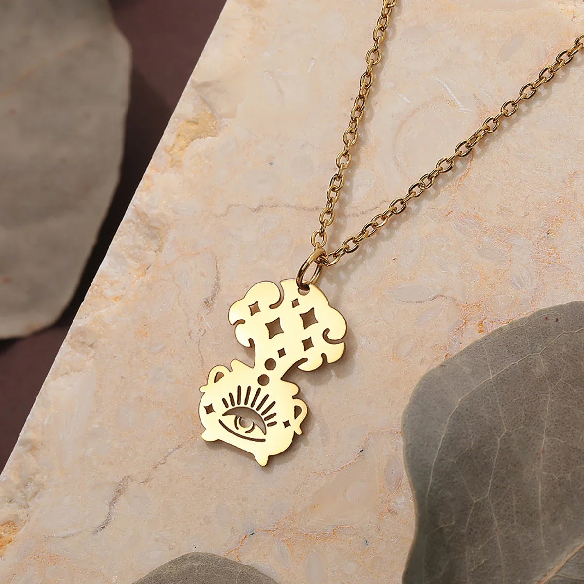 Vedhæng Halskæde Kedel Trolddom Wiccan guld