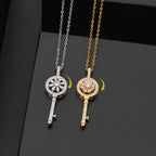 Náhrdelník s přívěskem otočného klíče proti stresu stříbrný