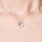 Halskæde med vedhæng hjerte månesten