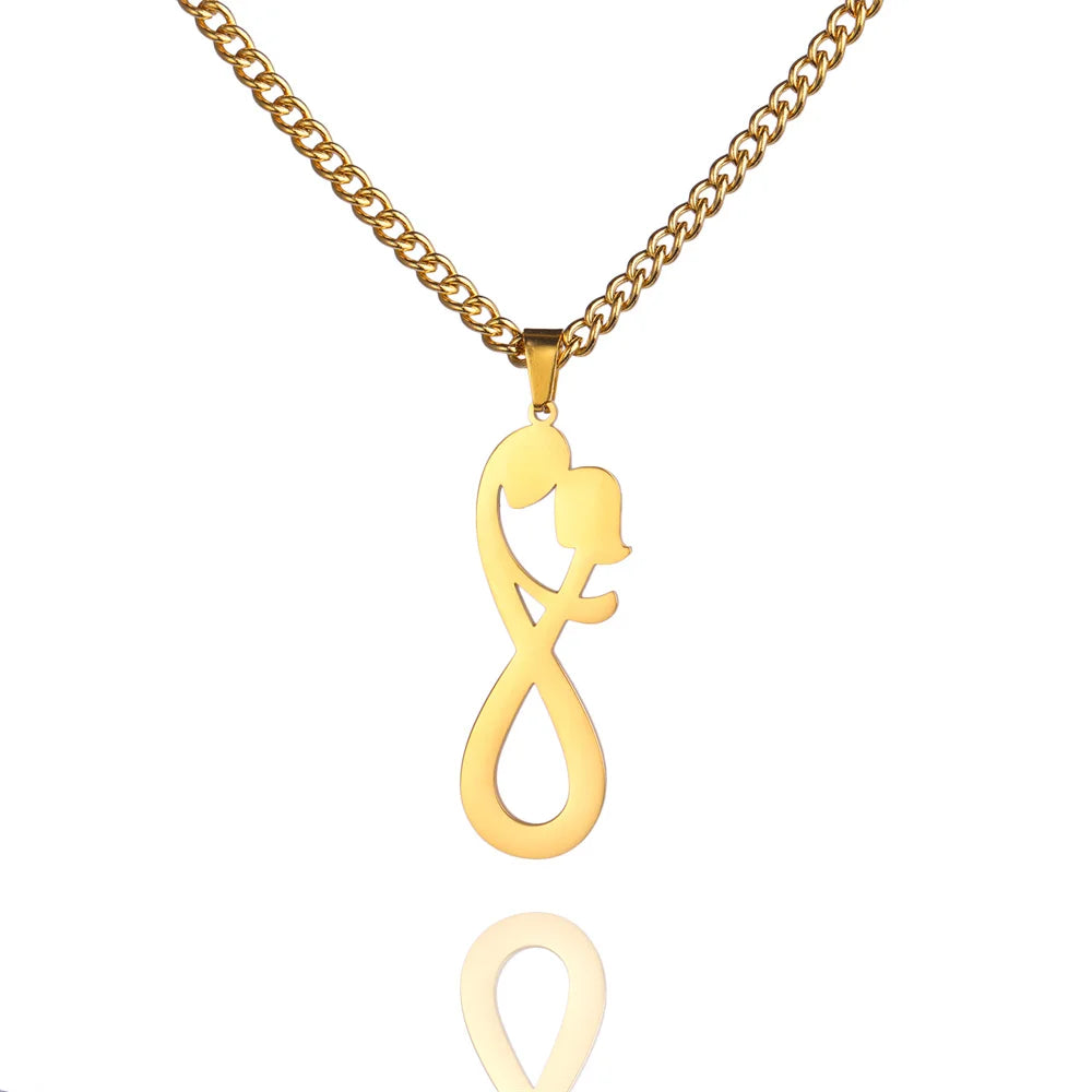 Collier Pendentif Couple Infini or