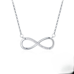 Charmerende Halskæde med Uendelig Zircon Vedhæng