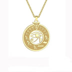 Egyptisk Halskjede med Horusøye Anheng for Menn og Kvinner i Gull