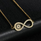 Halskæde Vedhæng i Zirkonia med Uendelighedssymbol