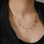 Halskjede med stjerneanheng astrologi gull