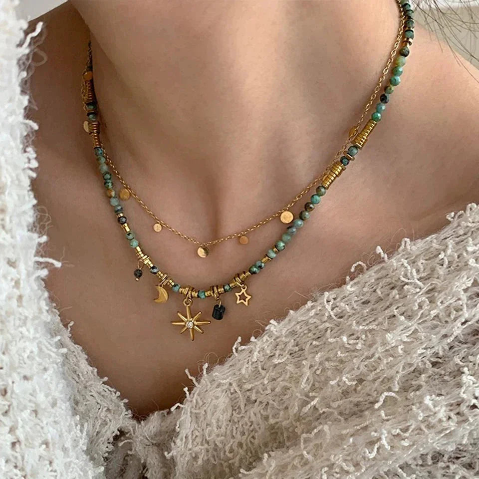 Collier Pendentif Etoile Style Bohémien
