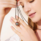 Halskjede med anheng for gravide kvinner Mexicansk graviditetsbola brun