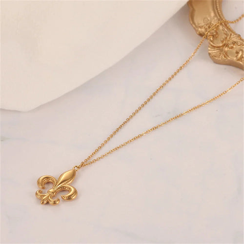 Halskæde & Vedhæng Fleur de Lys Guld Herre Dame