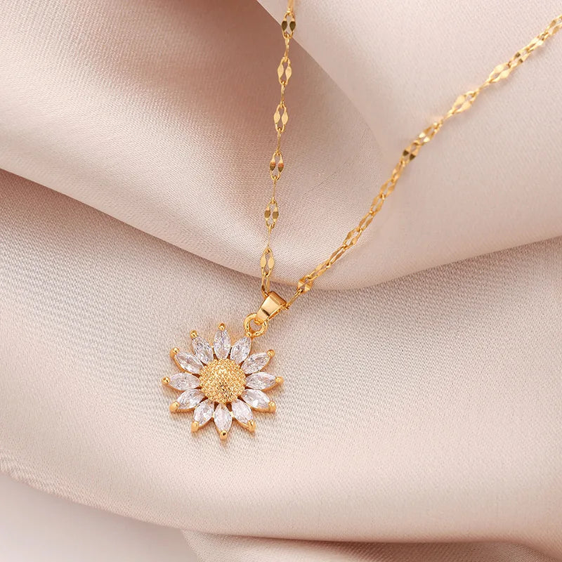 Collier Pendentif Fleur de Marguerite