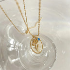 Halskjede med anheng Blomst Stjernetegn