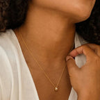 Vanddråbe Vedhæng Halskæde med Perle i Zircon guld