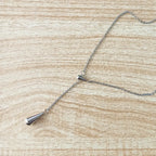 Halskjede med anheng, fin vanndråpe sølv