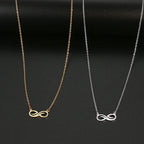 Sølv Farvet Uendelighed Vedhæng Halskæde til Kvinder