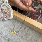 Guld Farvet Uendelighed Vedhæng Halskæde til Kvinder