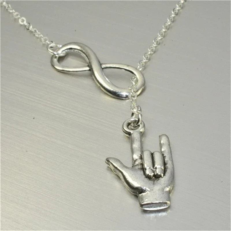 Uendelighed Vedhæng Halskæde og Hånd
