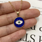 Nazar Boncuk blå anheng halskjede