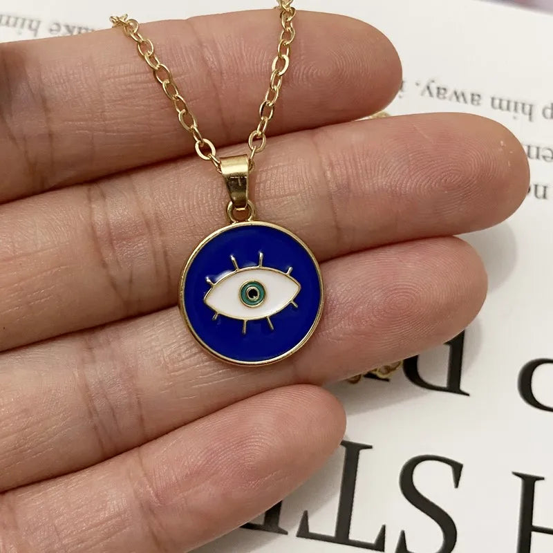 Collier Pendentif Nazar Boncuk Bleu