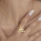 Egyptisk Oudjat Øje af Horus Halskæde & Vedhæng til Kvinder i Guld