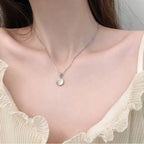 Halskæde med månesten vedhæng til kvinder