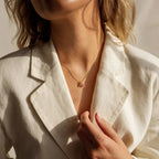 Fødselsstensvedhæng Halskæde med Stjernetegn Sølv & Guld 