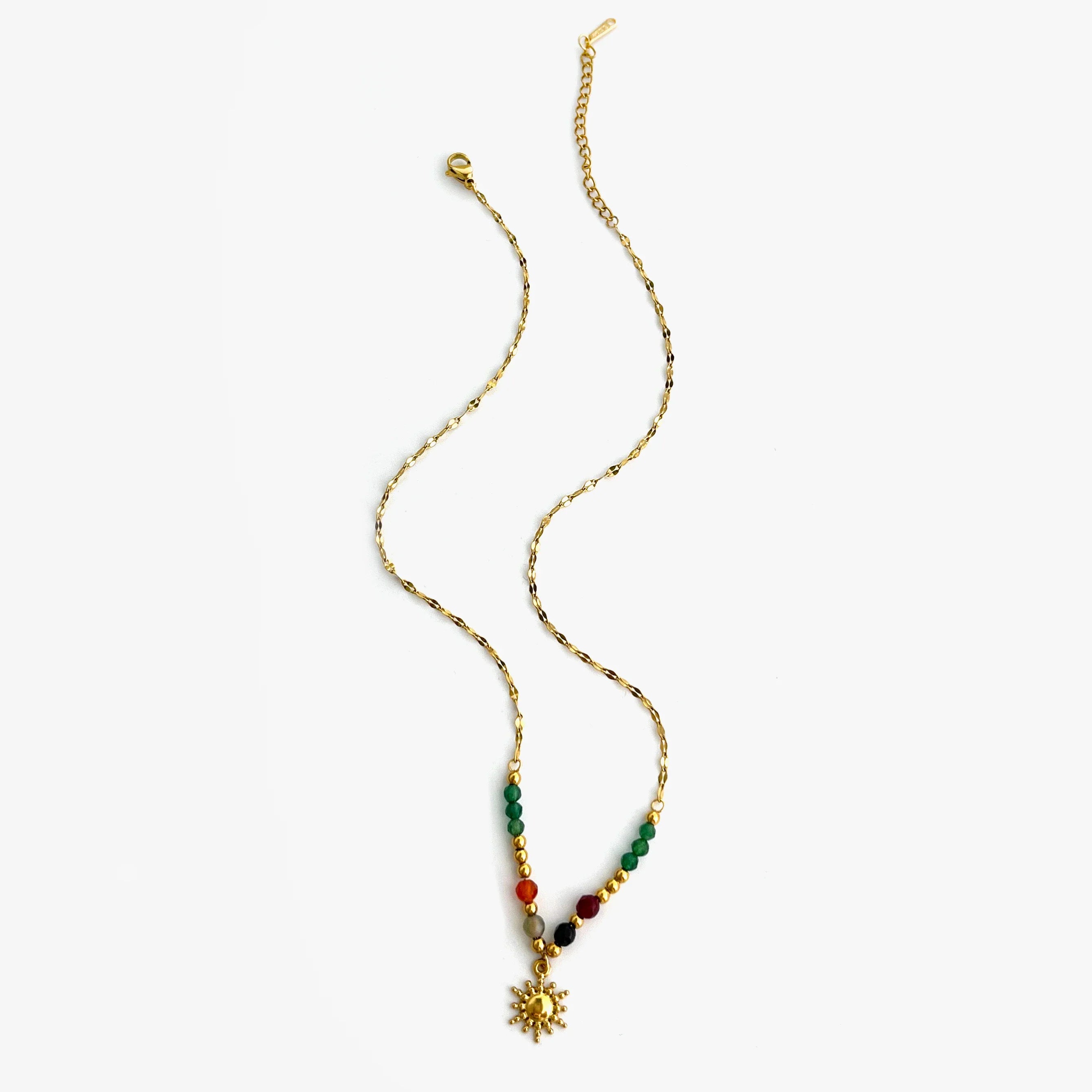 Colliers Pendentif Soleil et Perles a