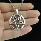 Náhrdelník s přívěskem čarodějnictví Wiccan Pentacle Velikost 1