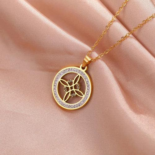 Wiccan Halskæde Vedhæng Heksenod Amulet til Beskyttelse guld