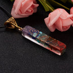 Multifarvet Sten Halskæde