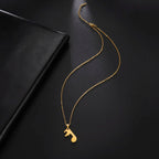 Halskjeder for par Musikknote anheng gull