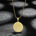 Collier pour femme avec pendentif Ayatul Kursi arabe or