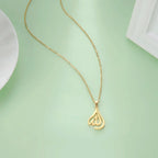 Halskæde til mænd eller kvinder med muslimsk islamisk arabisk Allah-vedhæng i guld
