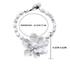 Choker med stort blomst vedhæng