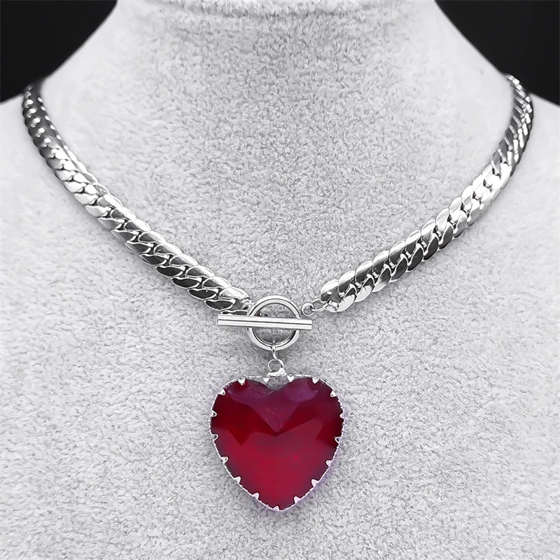 Collier Ras de Cou avec Pendentif Coeur 3